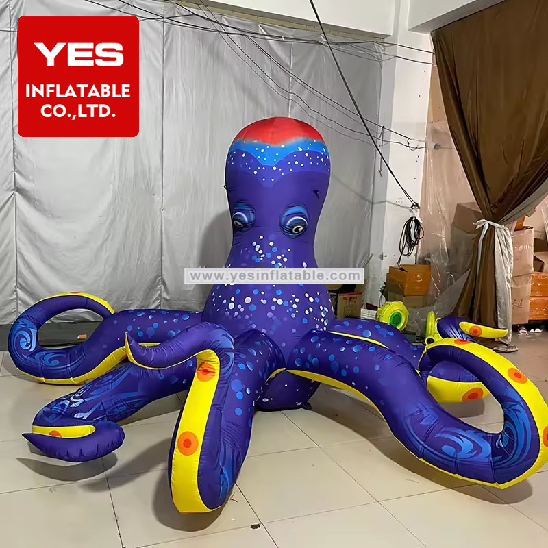 Party Decoration Inflatable Ocean Animal Model Purple Inflatable Octopus