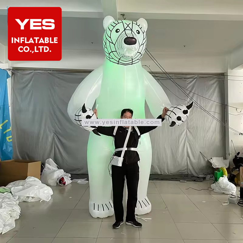 Holiday Parade Costume Inflatable Animal Costume Inflatable White Bear Costume