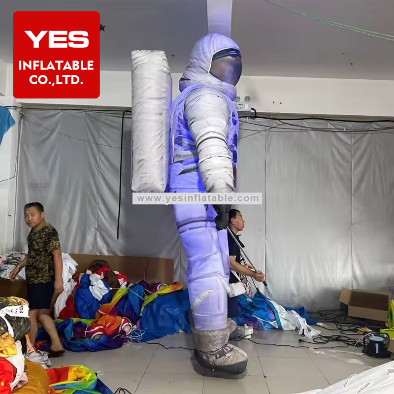 Holiday Colorful Led Inflatable Spaceman Costume Walking Inflatable Astronaut Performance Costume