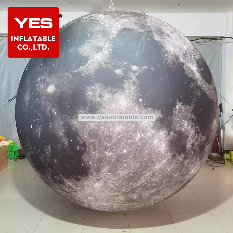 Factory Price Oem Giant Inflatable Planet Hanging Inflatable Moon Inflatable Moon Ball With Led Light