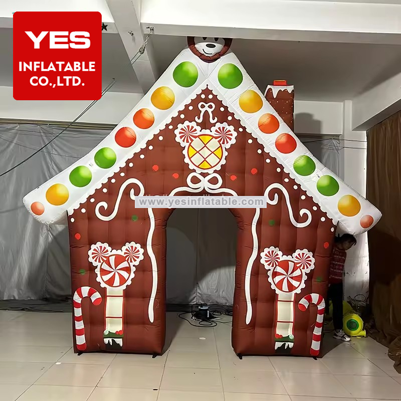 Christmas decor ornament inflatable custom gingerbread house