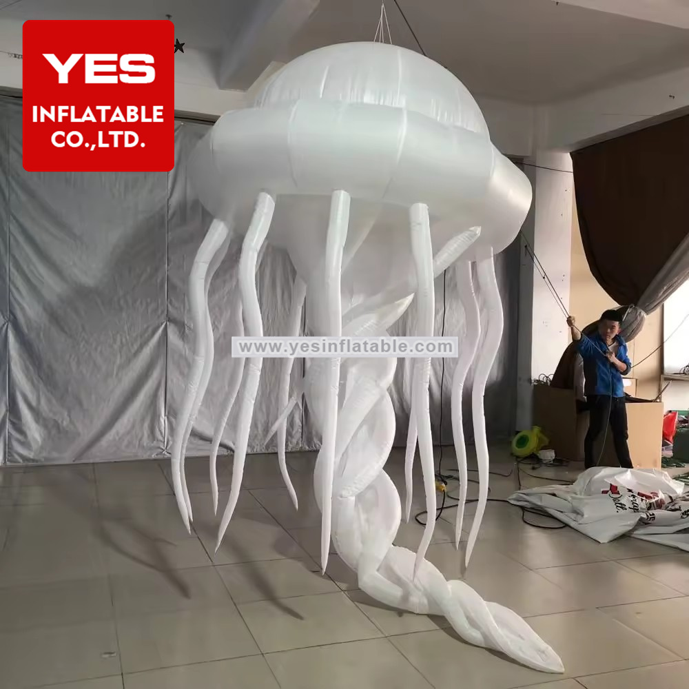 Factory Outlet Customized Inflatable Jellyfish Lights Hanging Inflatable Led Lights Inflatable Jellyfish