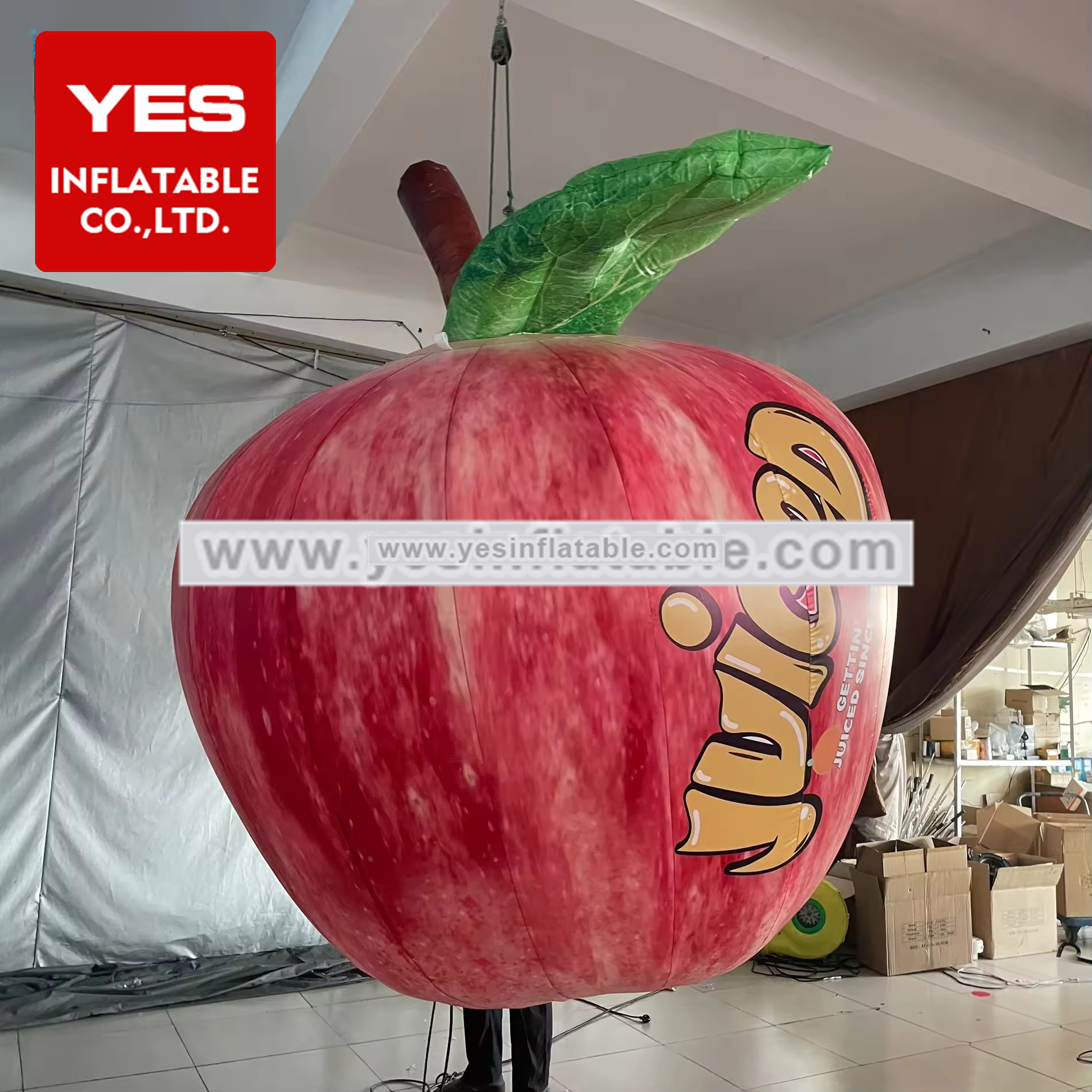 Outdoor Decorative Advertising Fruit Shape Balloon Giant Red Inflatable Apple