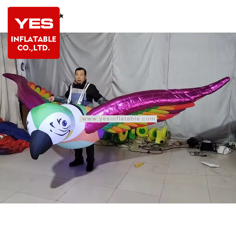 Parade Performance Colourful Inflatable Parrot Walking Costume