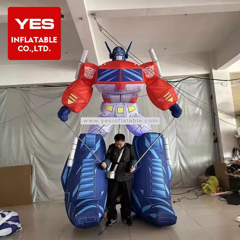 Customized Inflatable Cartoon Charater Costume Walking Inflatable Transformers Costume