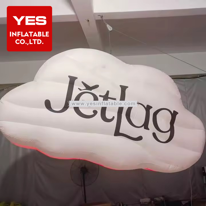 3 Customized Advertising Decoration Hanging Inflatable Cloud With Letter For Event Concert Party