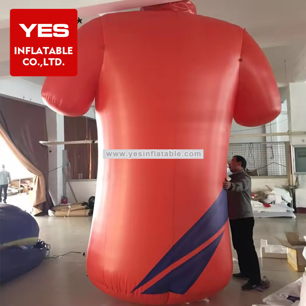 Custom promotion giant red inflatable jerseys clothes model advertising inflatable t shirt