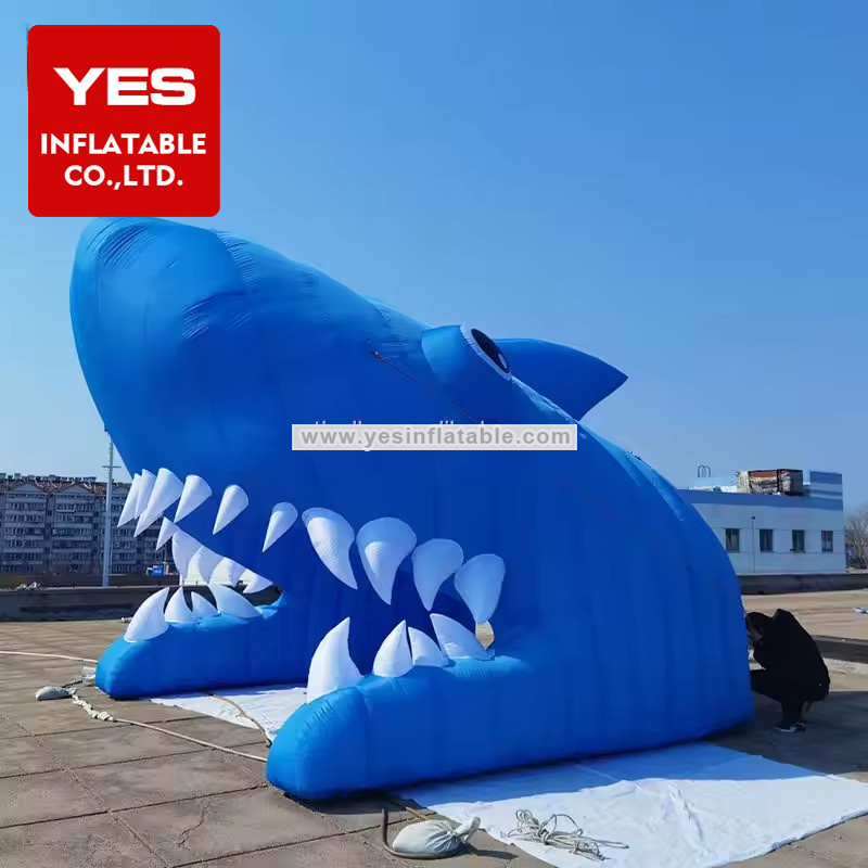 Ocean Theme Party Decoration Inflatable Animal Entrance Inflatable Shark Tunnel