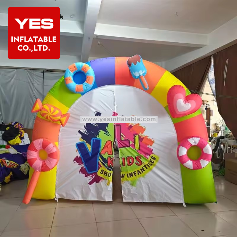 High Quality Inflatable Cartoon Passage Inflatable Candy Tunnel