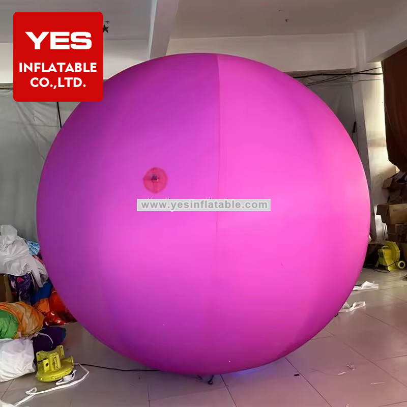 Customized Colors Led Illumination Hanging Inflatable Balloon Airblown Ball For Music Festival