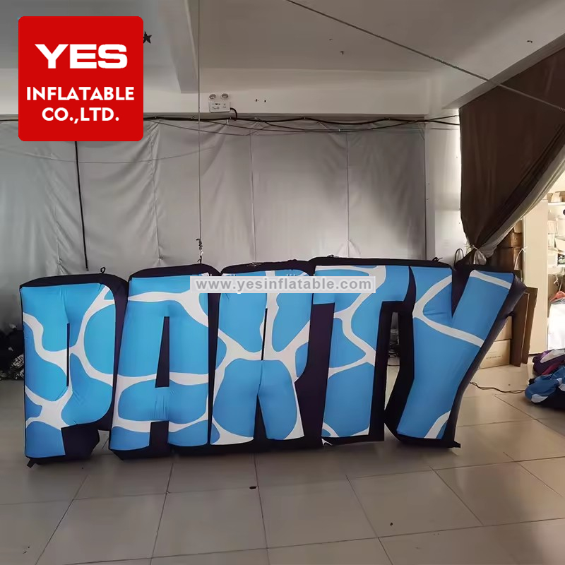 Customized Event Party Decoration Inflatable English Letters With Led Light