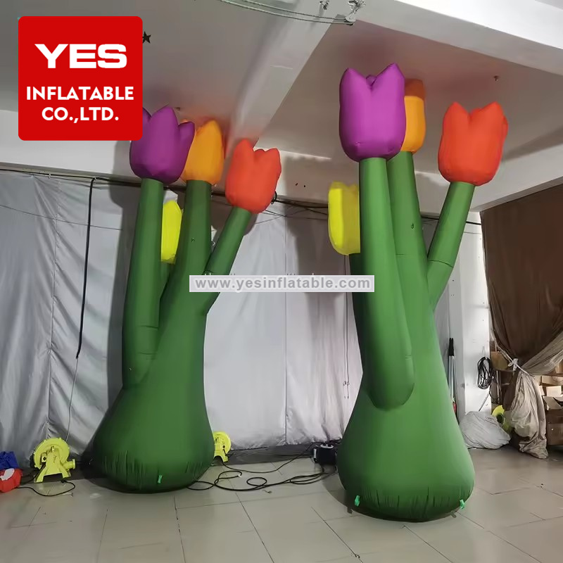 Customized Wedding Decoration Inflatable Tube Flower Inflatable Tulip