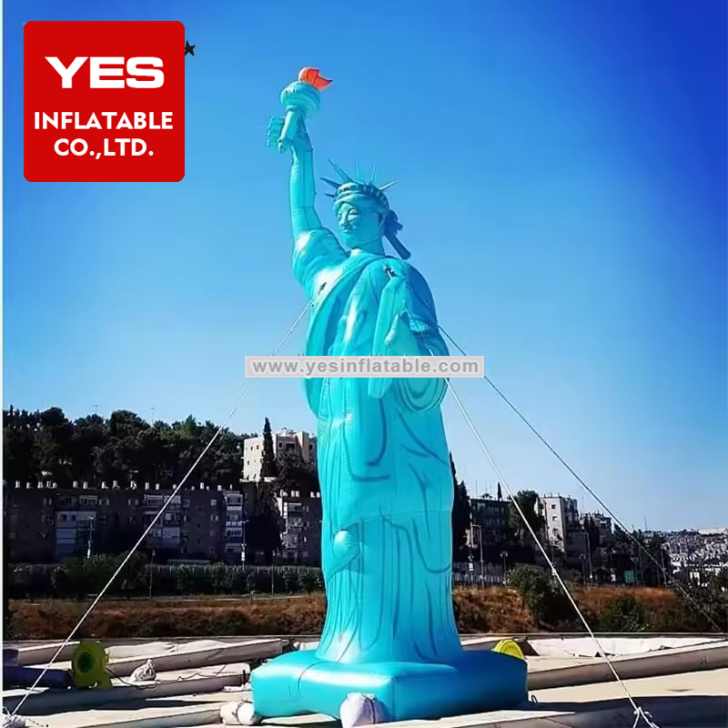 outdoor decoration custom realistic model new york inflatable statue of liberty