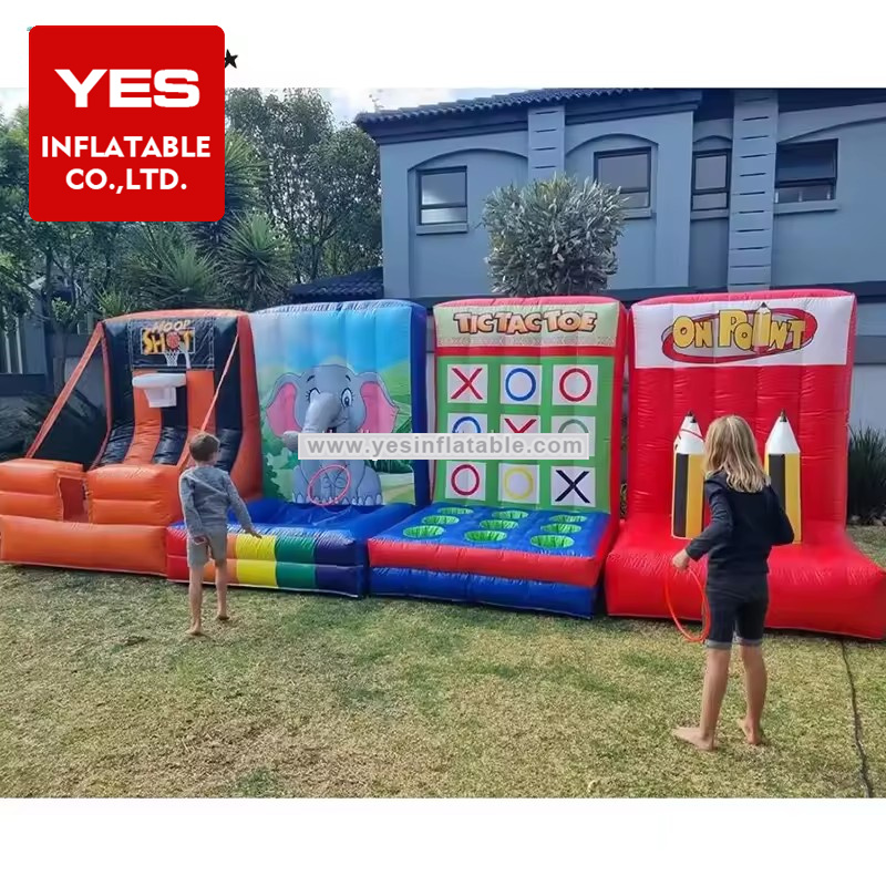 Inflatable Carnival Group Games Set Booth 4 in 1 Inflatable Carnival Games