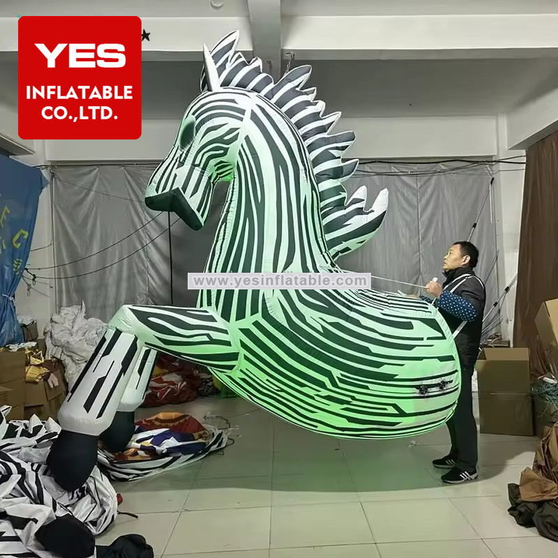 Customized Inflatable Animal Costume Walking Inflatable Zebra Costume With Led Light