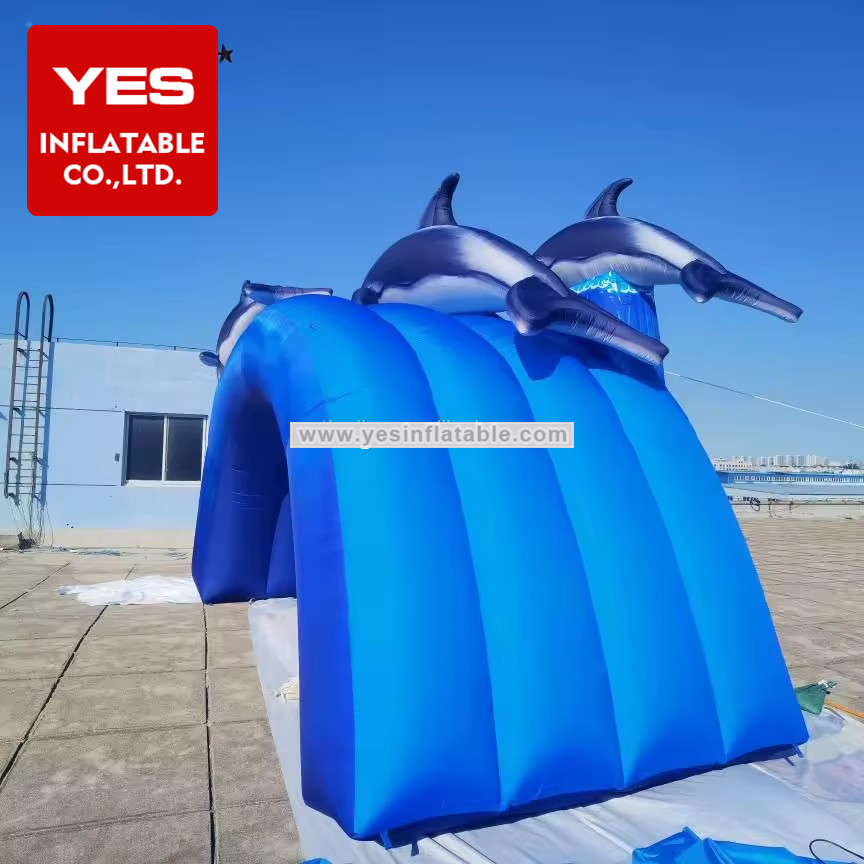 Aquarium Decoration Inflatable Entrance Inflatable Dolphin Tunnel