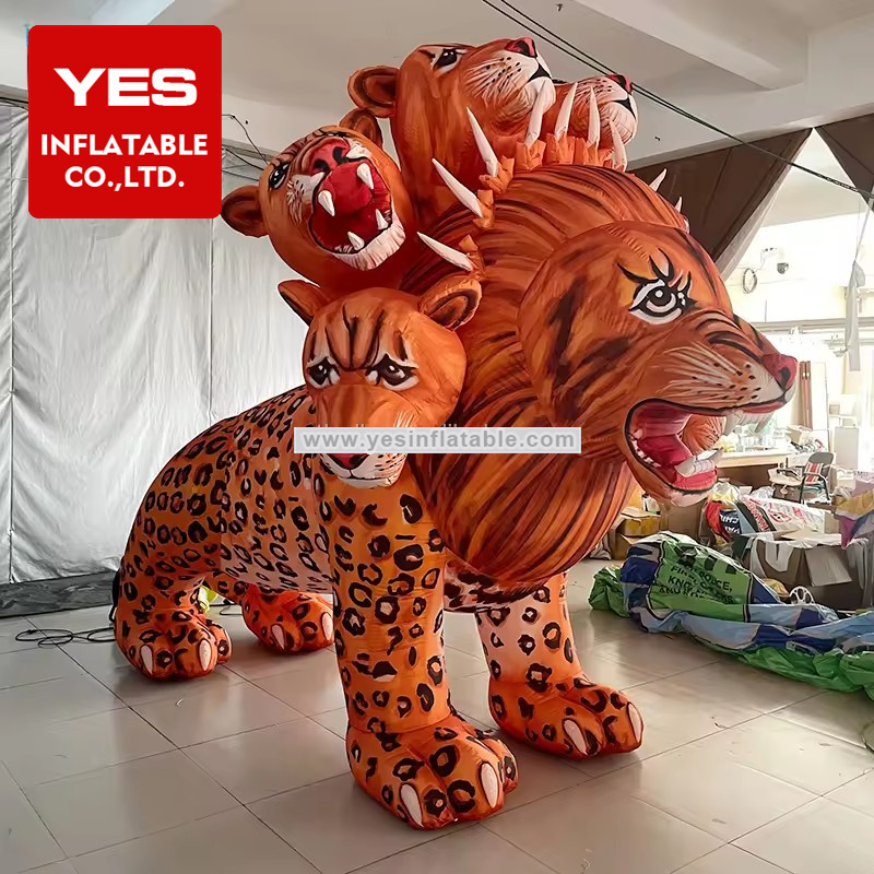 Lifelike Lion Model Giant Animal Inflatable Lion Cartoon Balloon for Themed Decoration