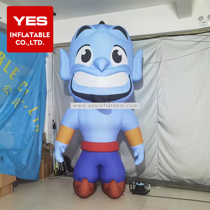 Hot Sale Inflatable Cartoon Charater Model Bule Skin Inflatable Cartoon Man