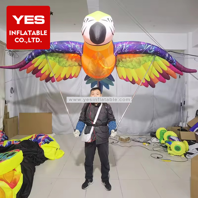 Customized Inflatable Parade Costume Led Inflatable Parrot Puppet Costume