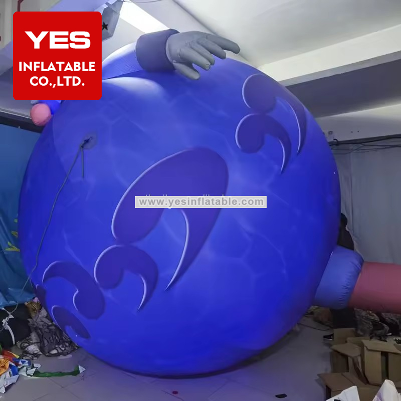 Best Design Inflatable Cartoon Model Bule Inflatable Tumbler With Led Light