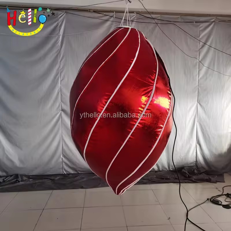 Christmas Inflatable Outdoor Decorations Red Hanging Inflatable Christmas Ball