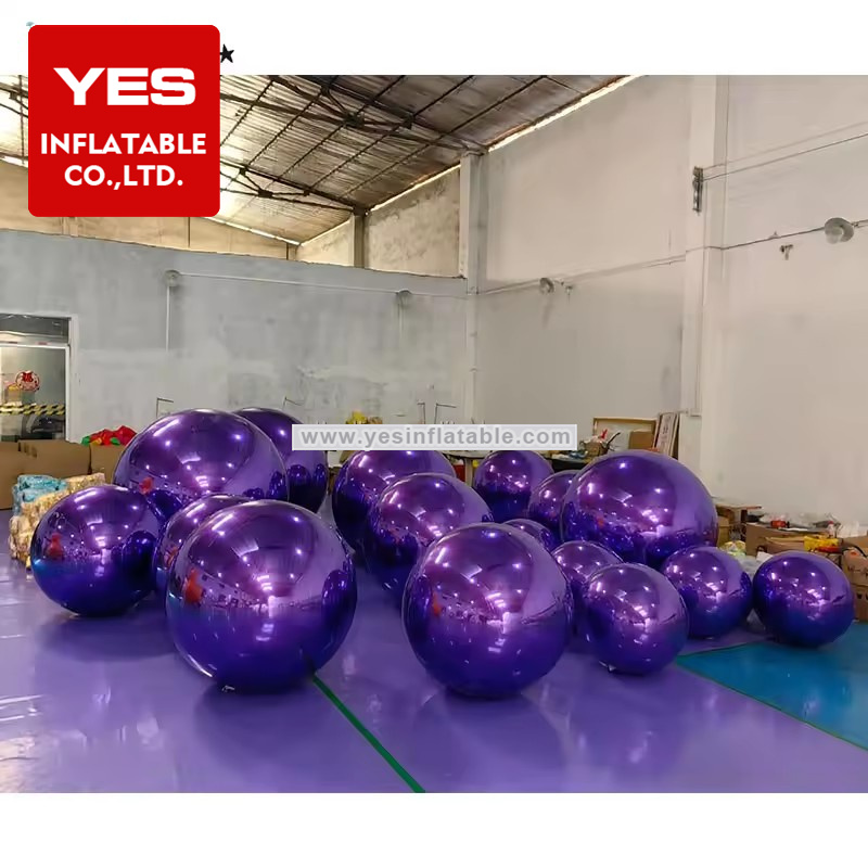 Holiday Party Event Decoration Inflatable Mirror Ball Inflatable Metallic Balls