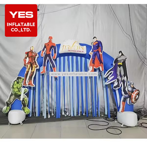 High Quality Inflatable Entrance Archway Inflatable Cartoon Arch With Ribbons