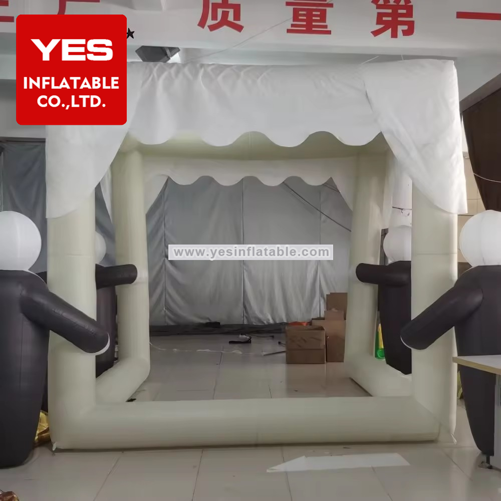 white cube tent outdoor event booth inflatable wedding tent