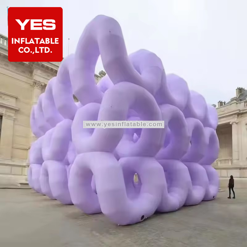 Park Plaza purple giant instant noodles inflatable sculpture