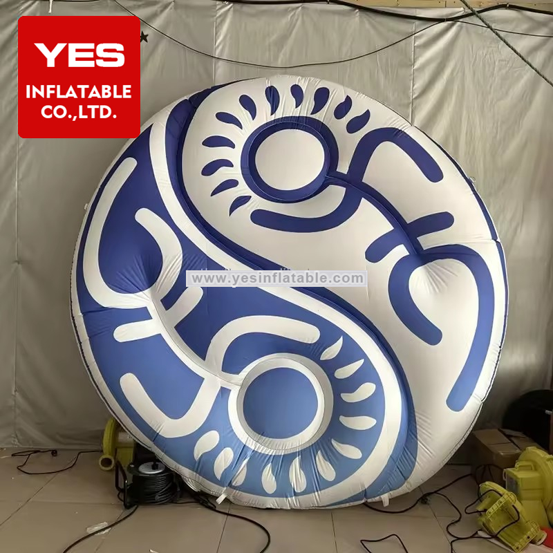 Customized background round inflatables wall decorations